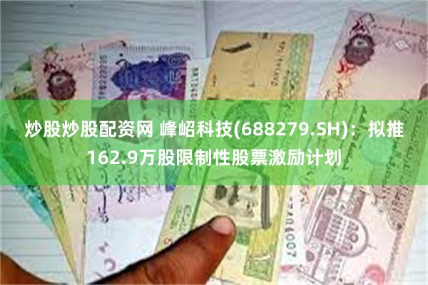 炒股炒股配资网 峰岹科技(688279.SH):拟推162.9万股限制性股票激励计划