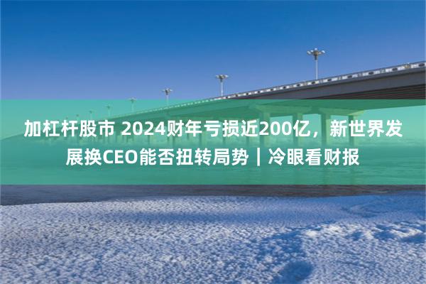 加杠杆股市 2024财年亏损近200亿，新世界发展换CEO能否扭转局势｜冷眼看财报