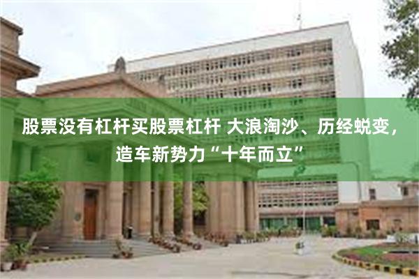 股票没有杠杆买股票杠杆 大浪淘沙、历经蜕变,造车新势力“十年而立”
