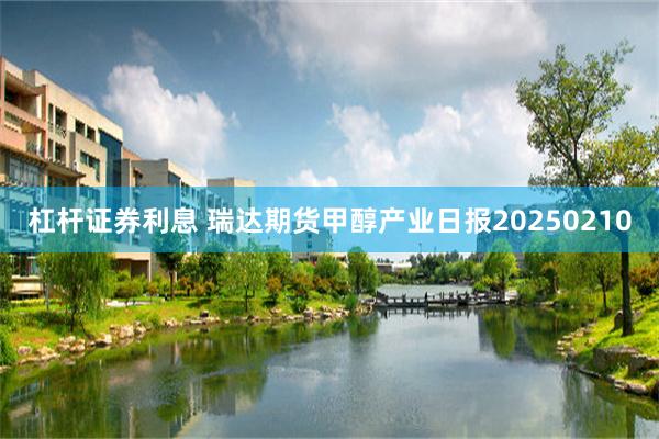 杠杆证券利息 瑞达期货甲醇产业日报20250210