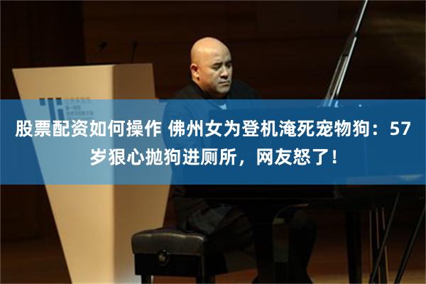 股票配资如何操作 佛州女为登机淹死宠物狗：57岁狠心抛狗进厕所，网友怒了！