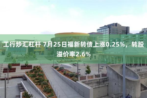工行炒汇杠杆 7月25日福新转债上涨0.25%，转股溢价率2.6%