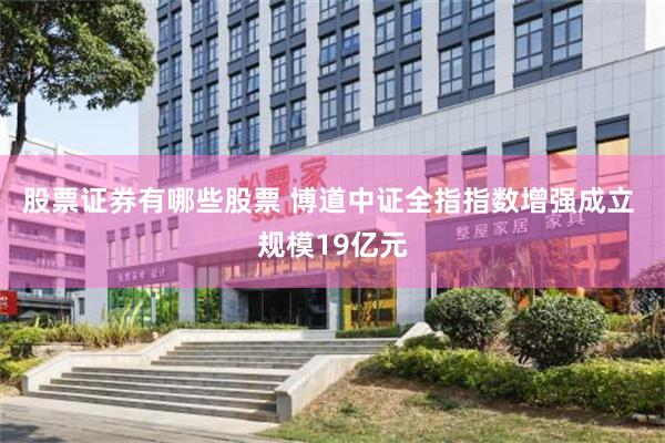 股票证券有哪些股票 博道中证全指指数增强成立 规模19亿元