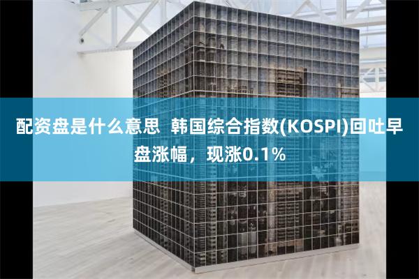 配资盘是什么意思  韩国综合指数(KOSPI)回吐早盘涨幅，现涨0.1%